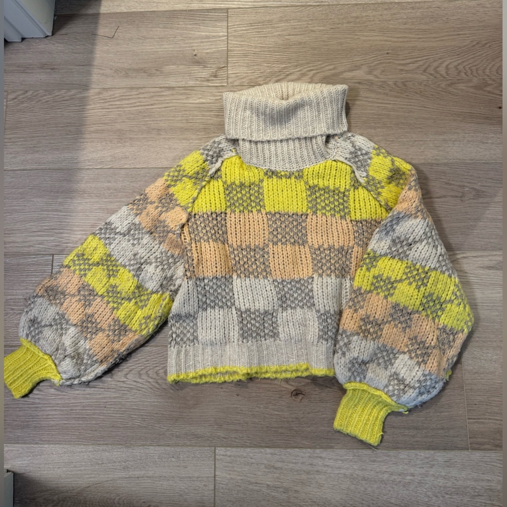 Oversized Checkered Sweater